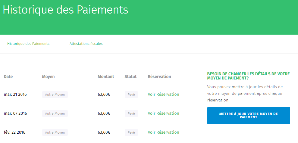 Retrouvez En Ligne L'Historique De Vos Paiements