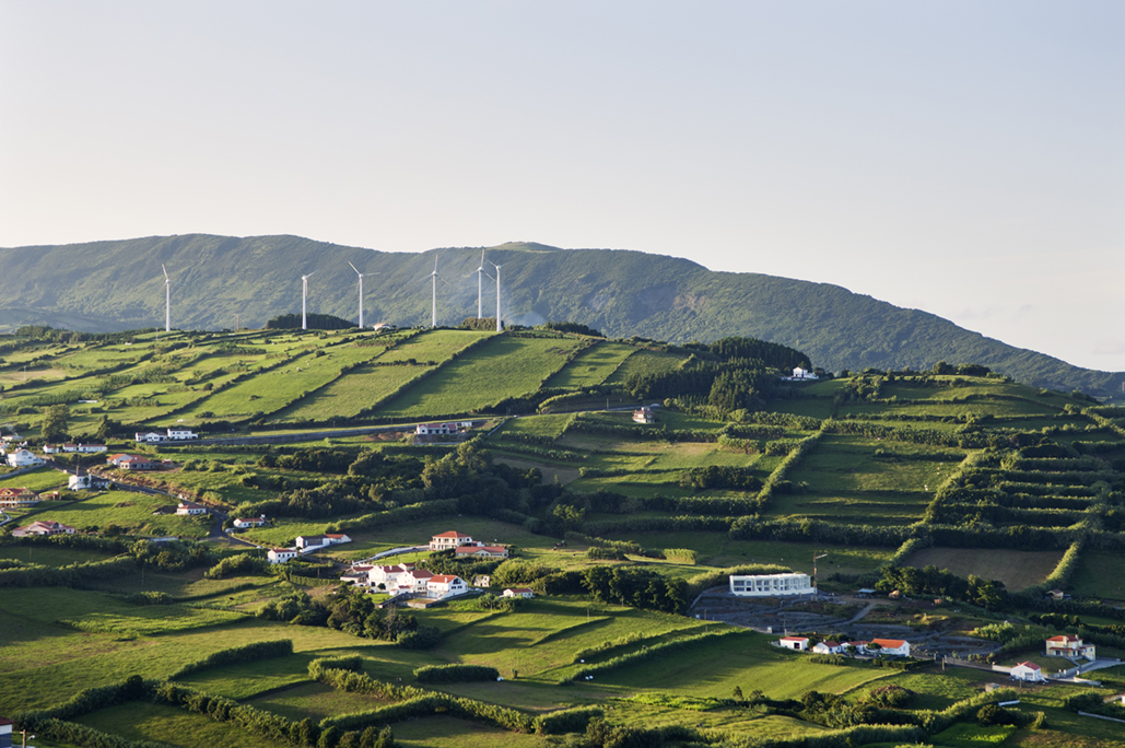 Un Des Parcs Éoliens Au Portugal