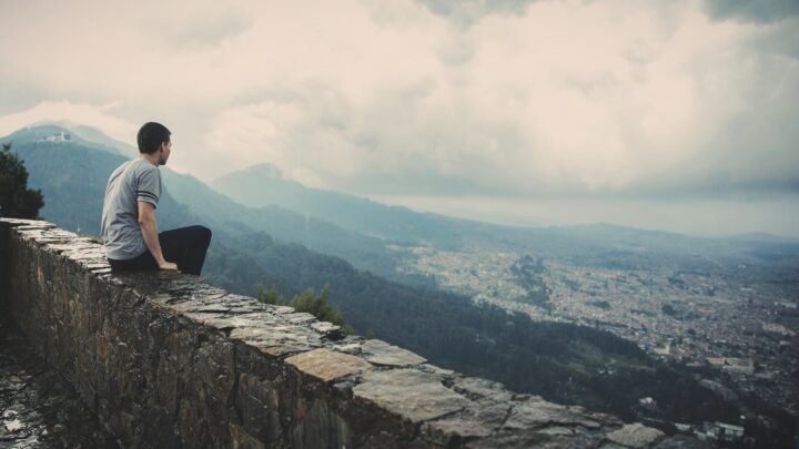 Man Person Wall Sitting